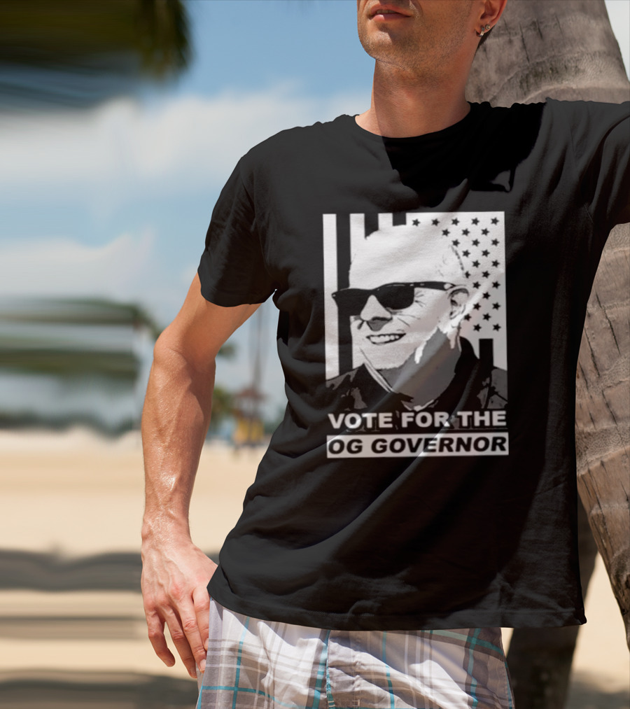 Vote For The OG Governor Larry Hogan With American Flag Background T-Shirt
