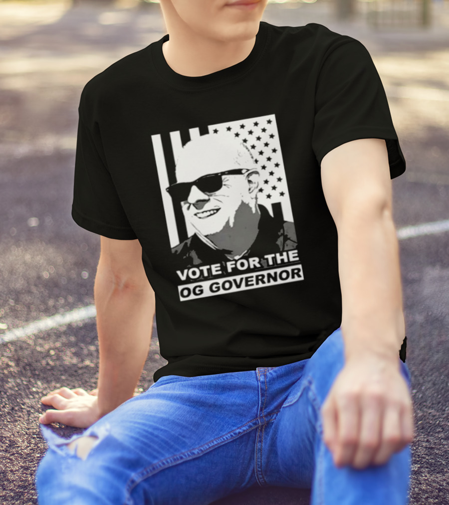 Vote For The OG Governor Larry Hogan With American Flag Background T-Shirt