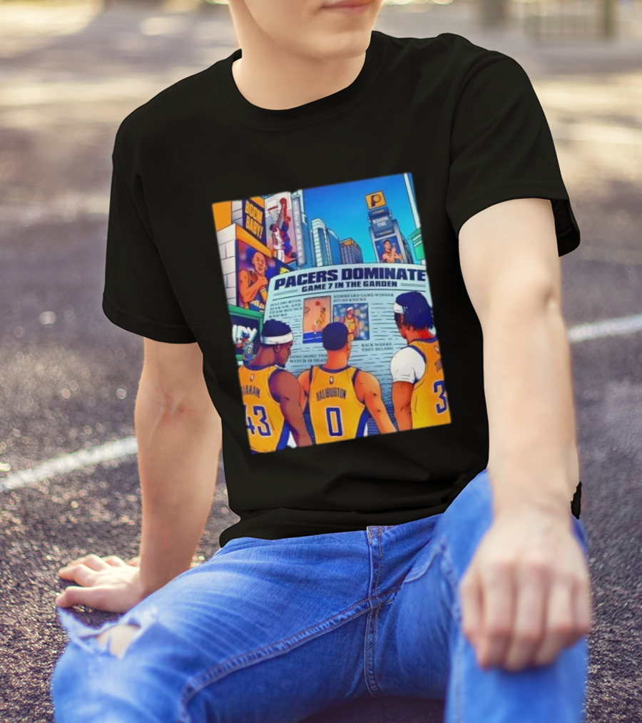 Pacers Dominate Game 7 In The Garden Broad Street Victory Highlights T-Shirt