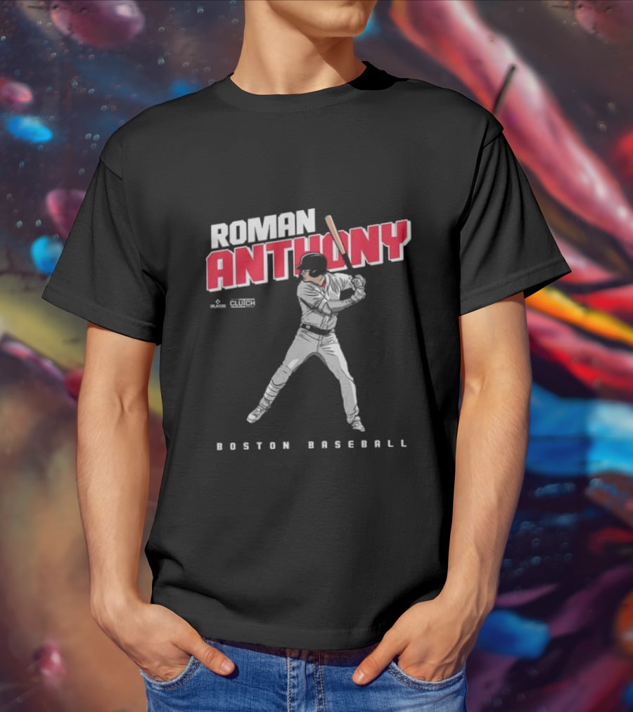 Roman Anthony Boston Baseball Player Artist Series Clutch Sports T-Shirt