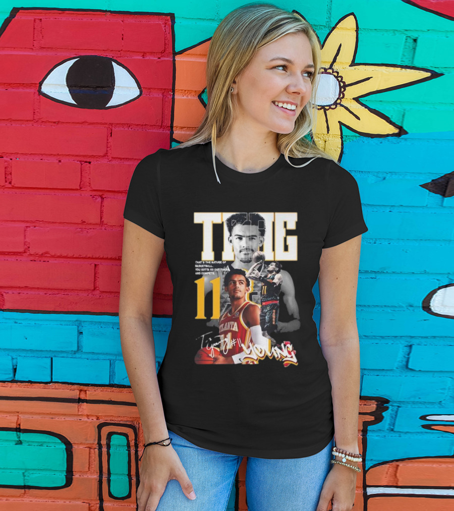 Trae Young Atlanta Hawks Basketball Star True Signature T-Shirt