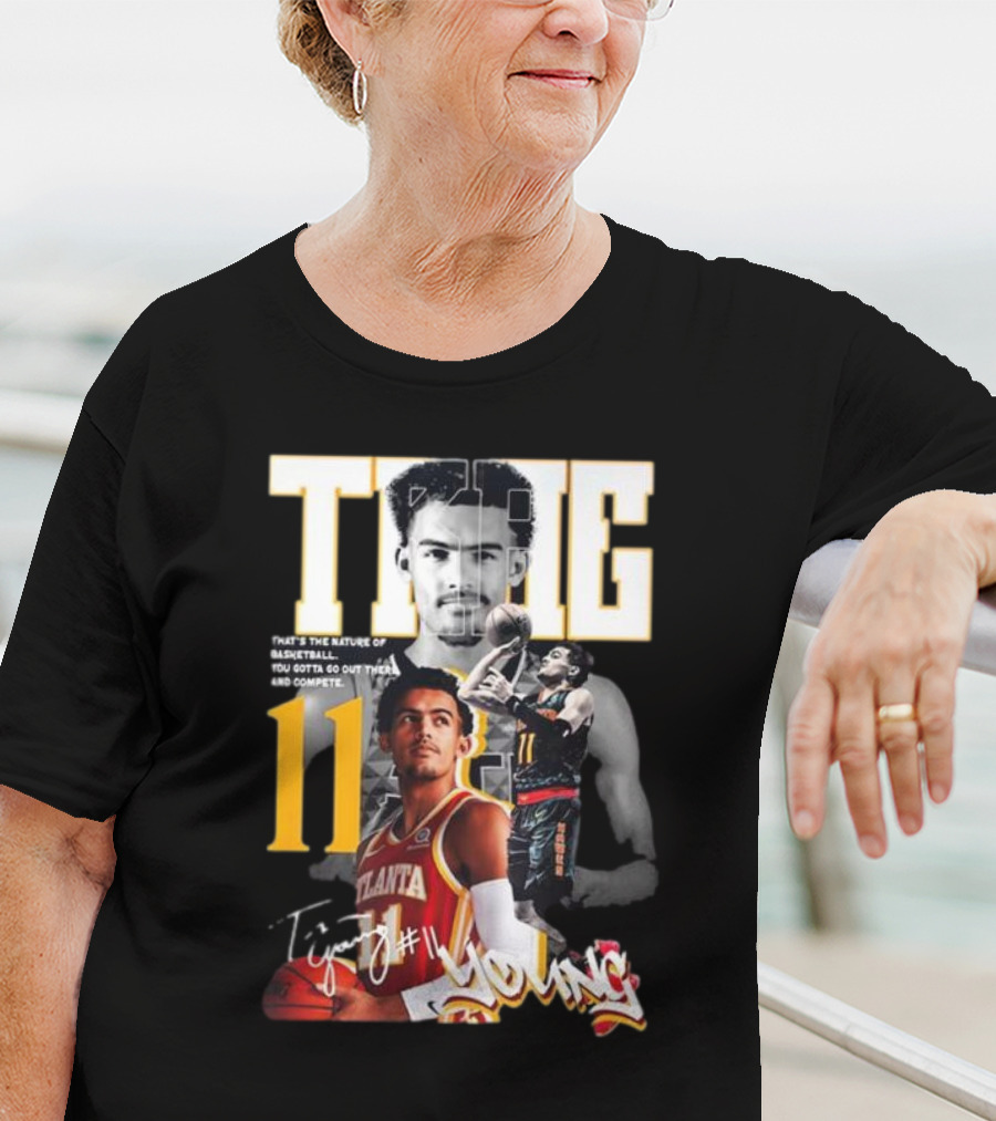 Trae Young Atlanta Hawks Basketball Star True Signature T-Shirt