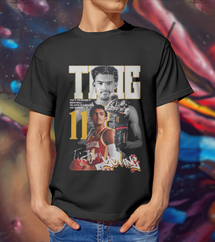 Trae Young Atlanta Hawks Basketball Star True Signature T-Shirt