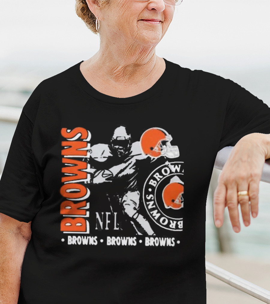 Cleveland Browns NFL Helmet And Player Browns Browns Browns T-Shirt
