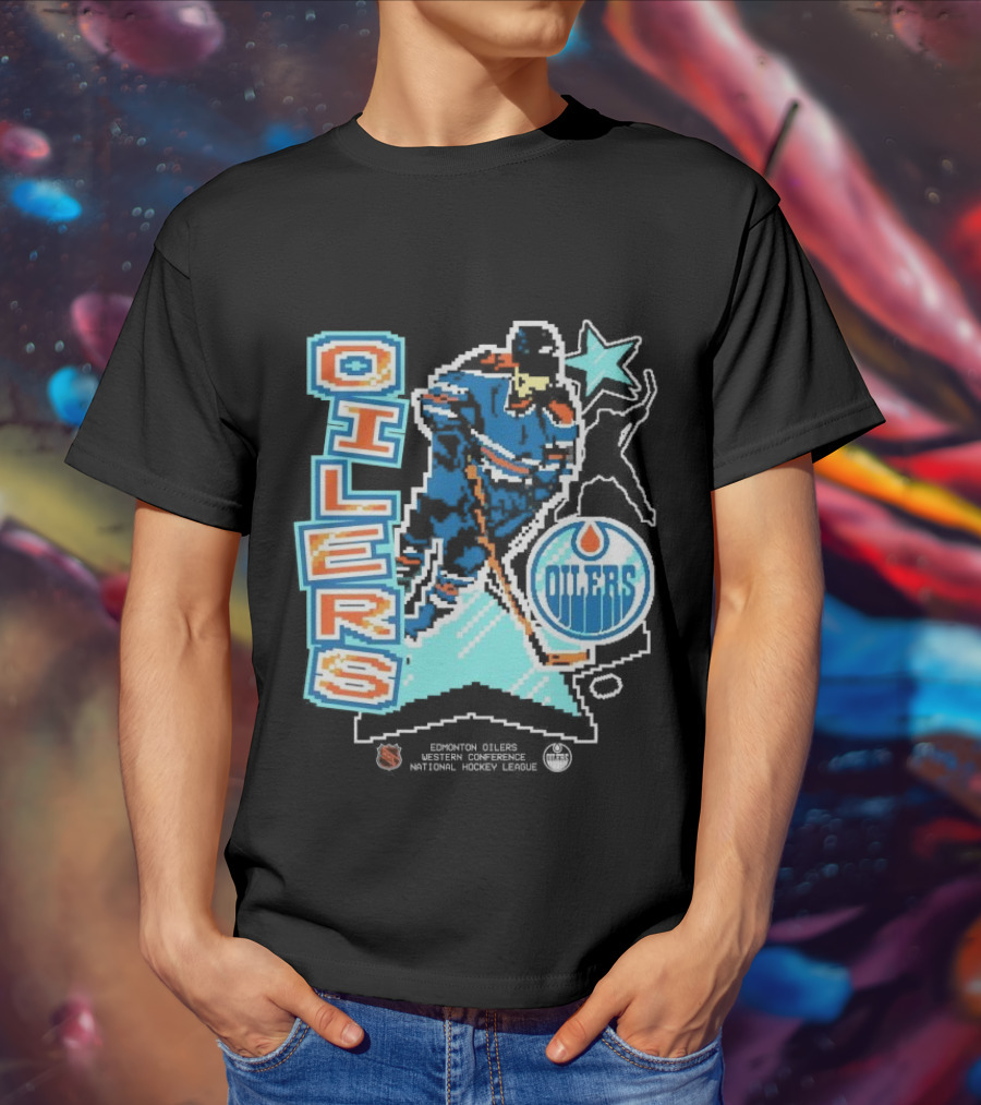 Edmonton Oilers Western Conference National Hockey League Player Retro T-Shirt