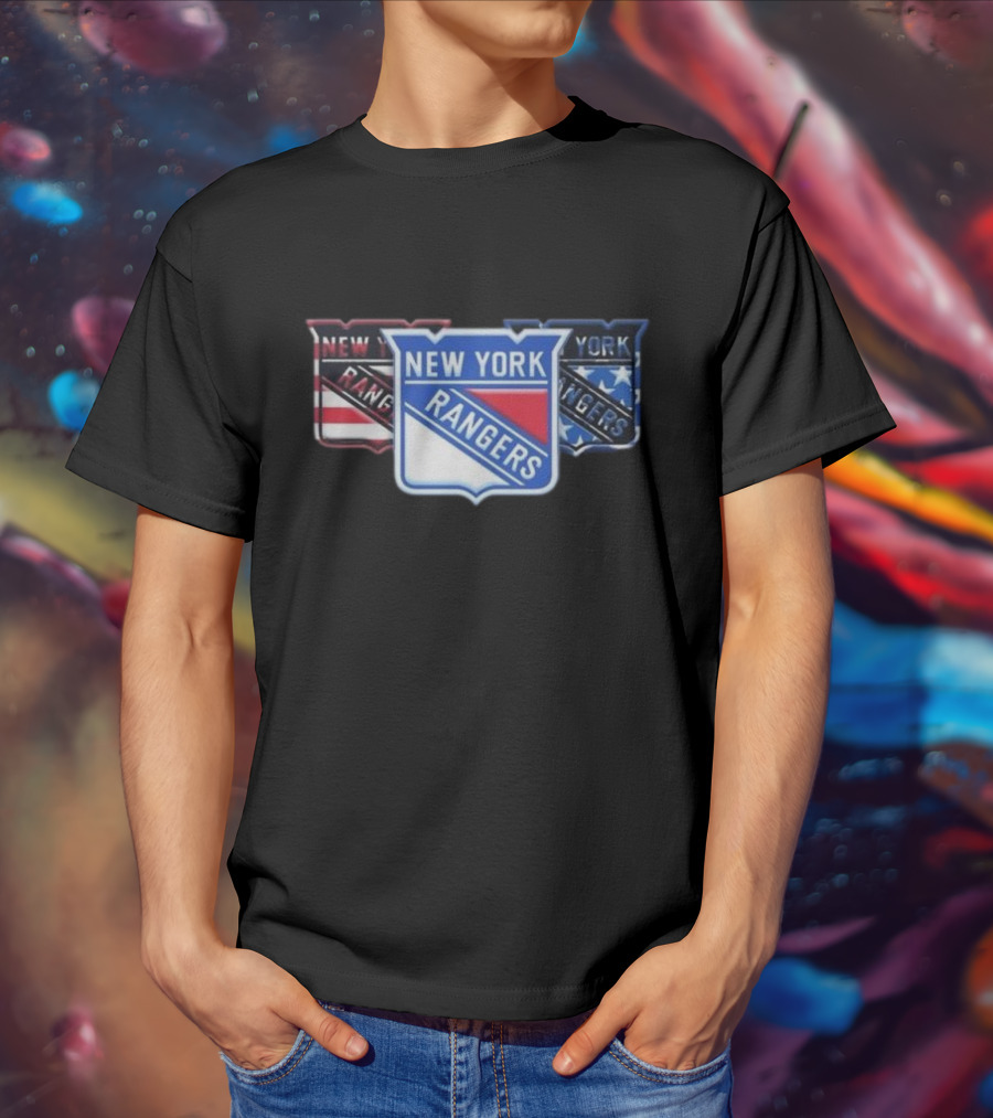 New York Rangers Logo Trio Fan Forever T-Shirt