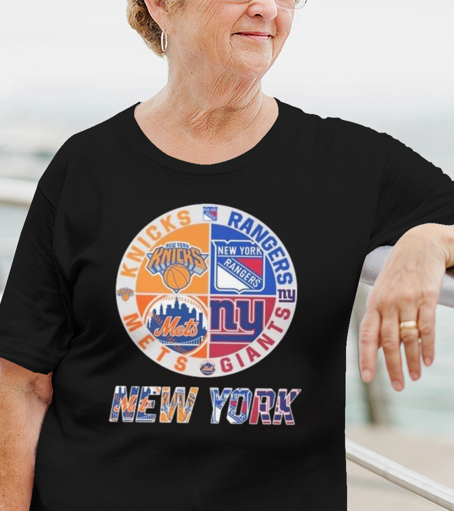 Knicks Rangers Mets Giants New York Proud Fan T-Shirt