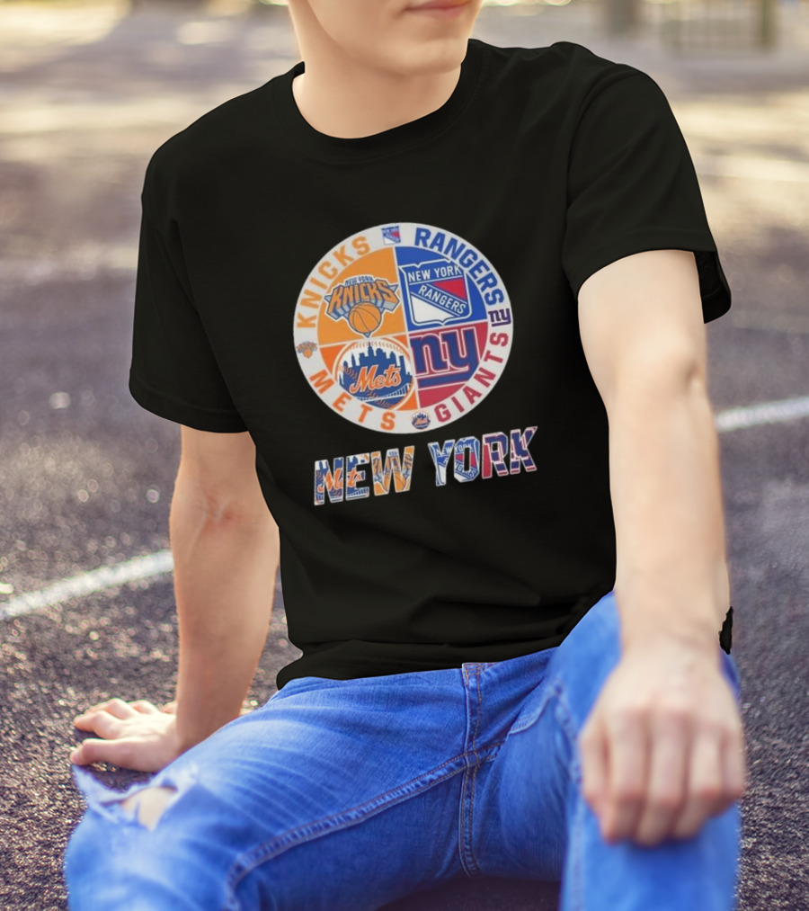 Knicks Rangers Mets Giants New York Proud Fan T-Shirt
