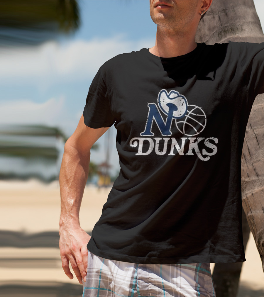 No Dunks Dallas Stars Basketball Cowboy Hat T-Shirt