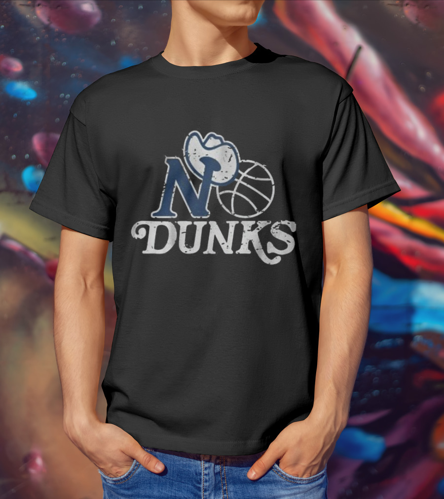 No Dunks Dallas Stars Basketball Cowboy Hat T-Shirt
