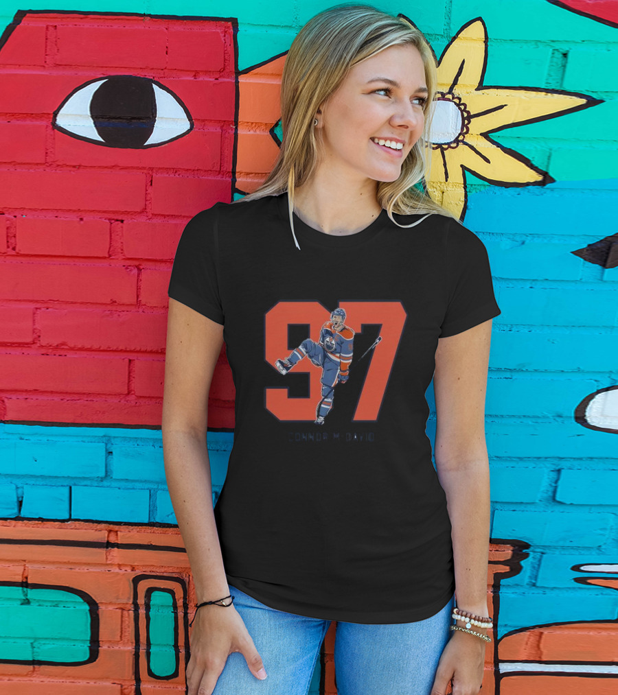 Connor McDavid 97 Edmonton Oilers Hockey Player T-Shirt