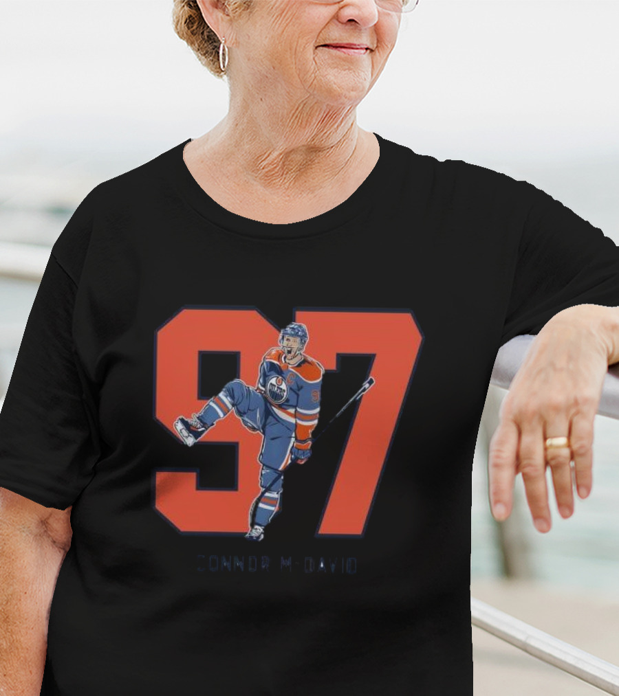 Connor McDavid 97 Edmonton Oilers Hockey Player T-Shirt