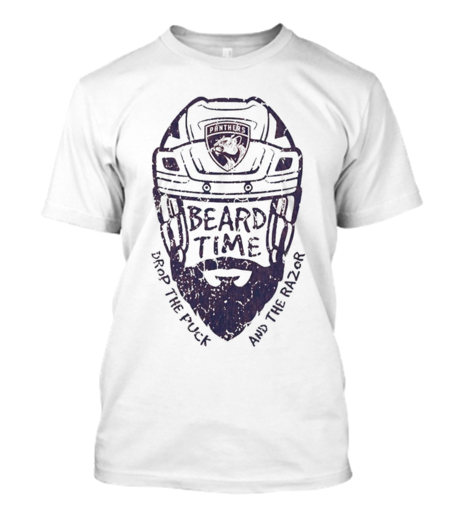 Beard Time Florida Panthers Drop The Puck And The Razor T-Shirt
