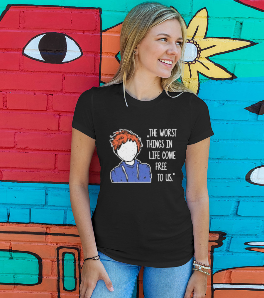 Ed Sheeran The Worst Things In Life Come Free To Us Sketch T-Shirt