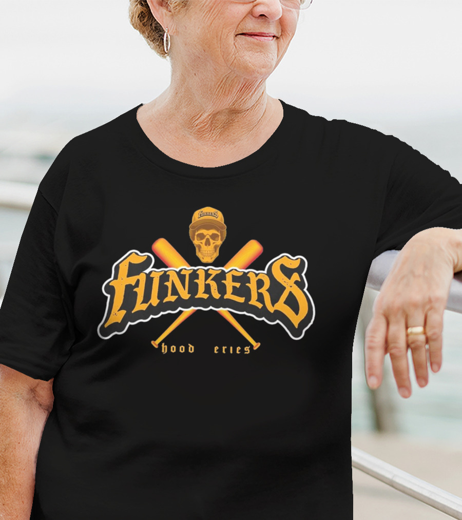 Funkers Hood Series Skull Crossed Bats Baseball Cap T-Shirt