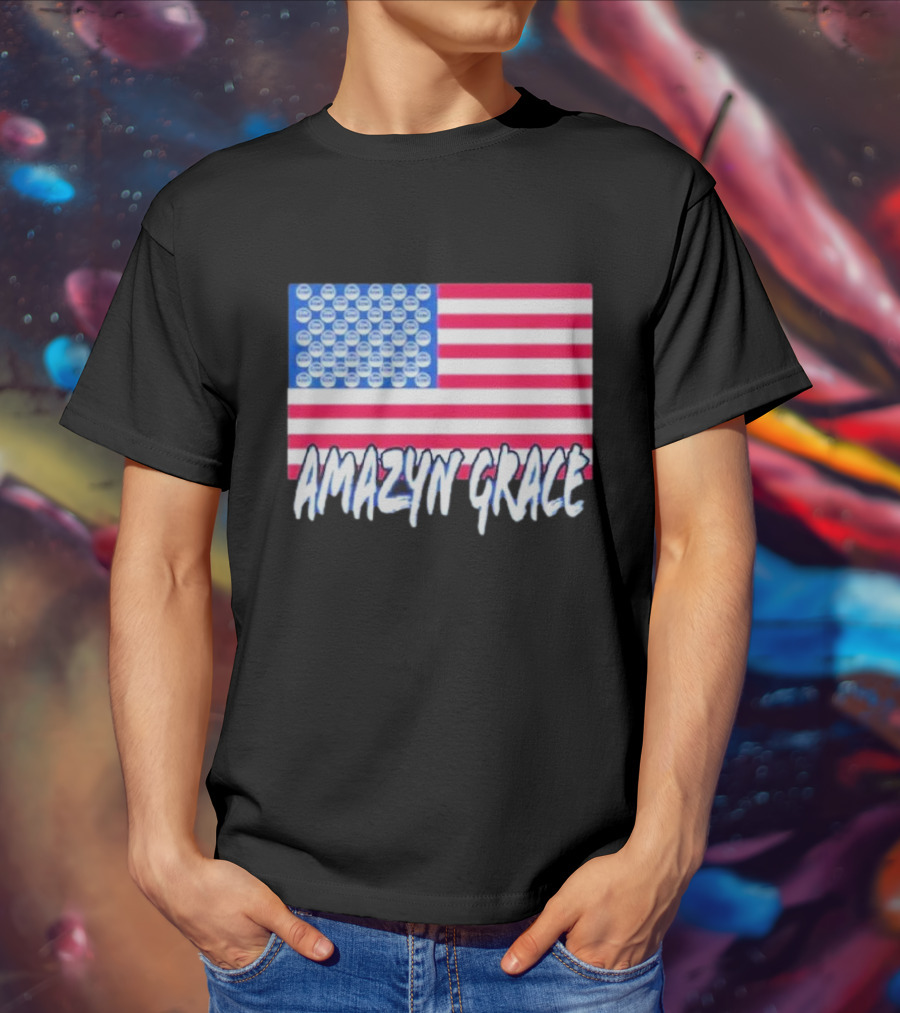 America Flag Amazyn Grace Pepsi Cap Stars T-Shirt