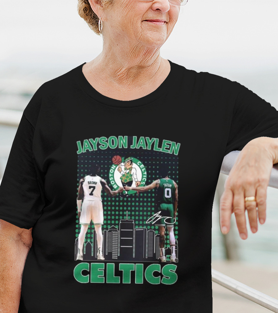 Jayson Jaylen Boston Celtics Jaylen Brown Jayson Tatum Signatures T-Shirt
