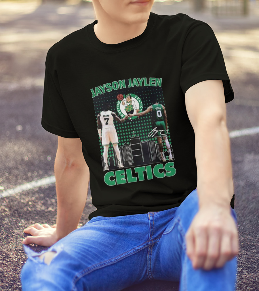 Jayson Jaylen Boston Celtics Jaylen Brown Jayson Tatum Signatures T-Shirt