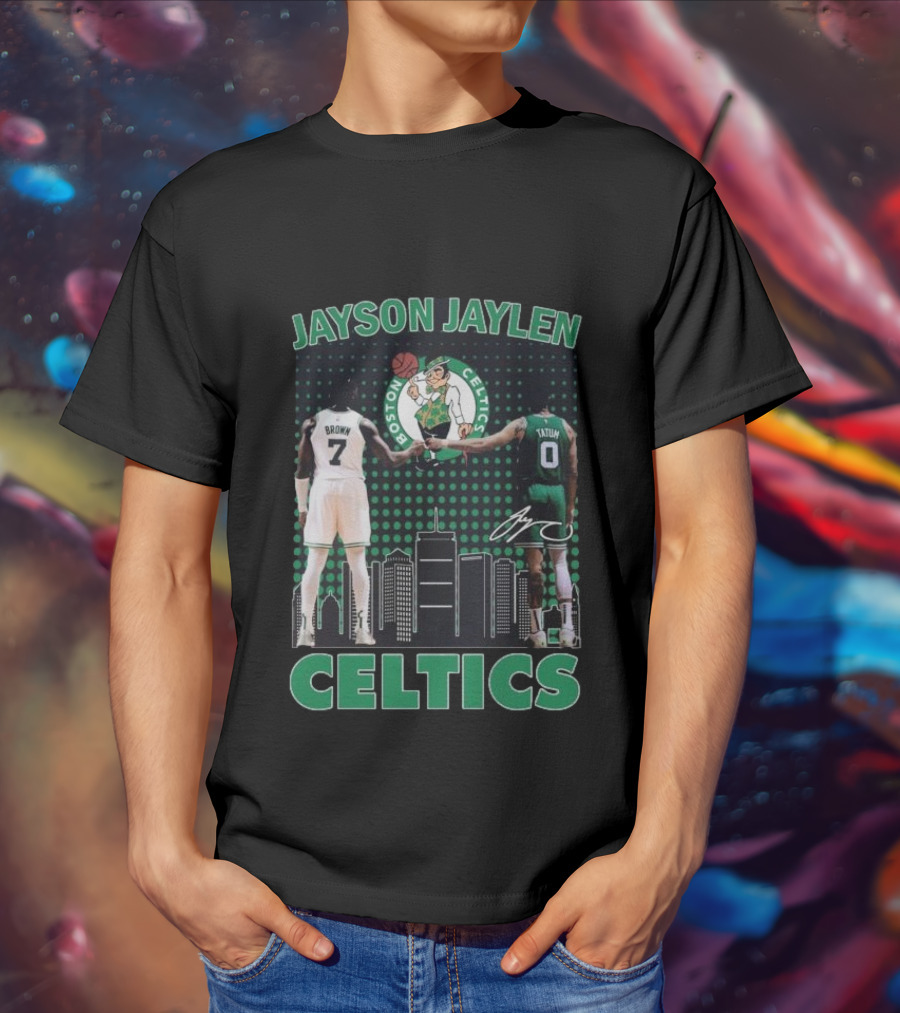 Jayson Jaylen Boston Celtics Jaylen Brown Jayson Tatum Signatures T-Shirt