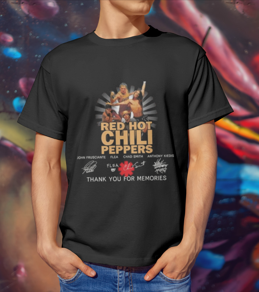 Red Hot Chili Peppers Thank You For Memories John Frusciante Flea Chad Smith Anthony Kiedis T-Shirt