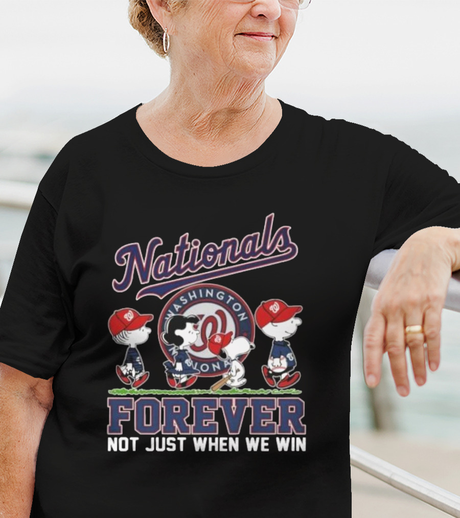 Washington Nationals Snoopy Forever Not Just When We Win Abbey Road Baseball Team Fan T-Shirt