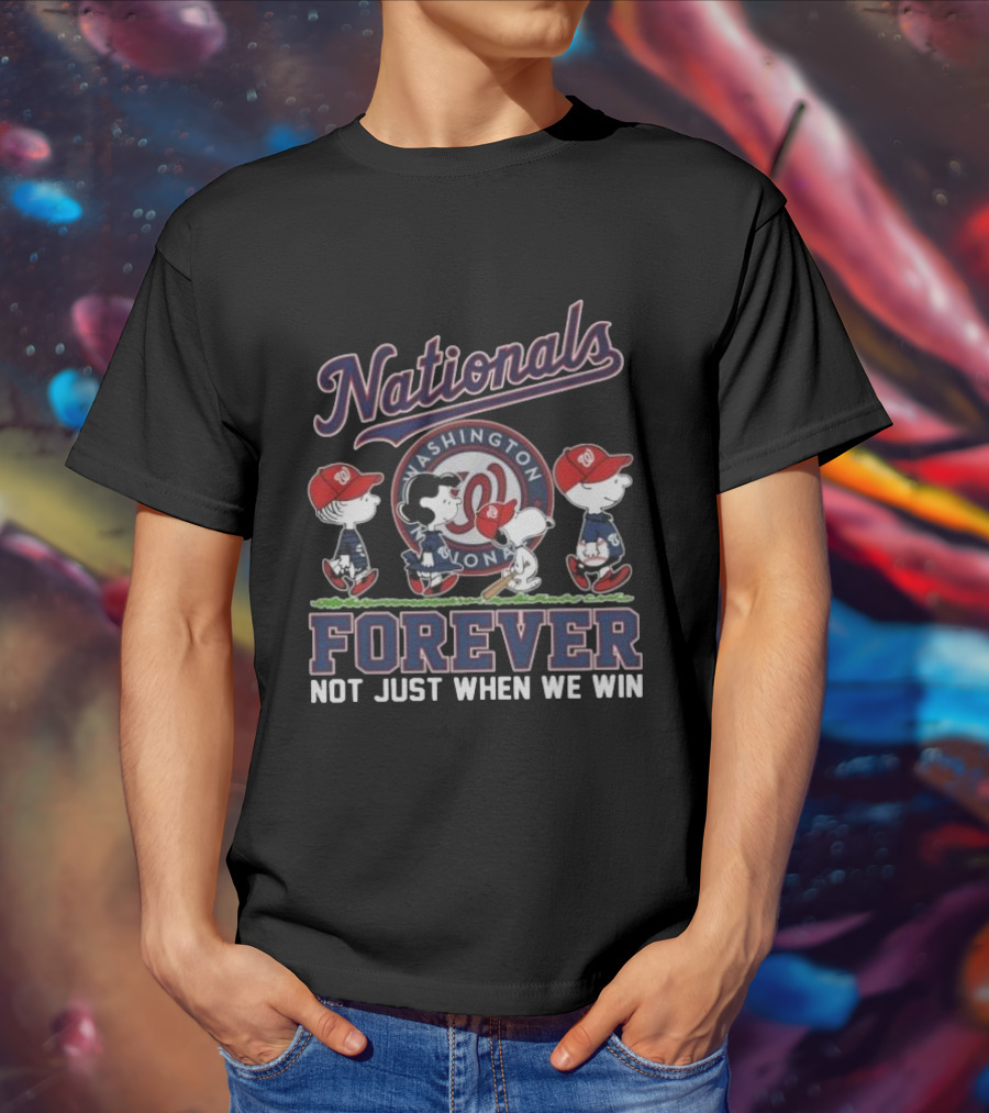 Washington Nationals Snoopy Forever Not Just When We Win Abbey Road Baseball Team Fan T-Shirt