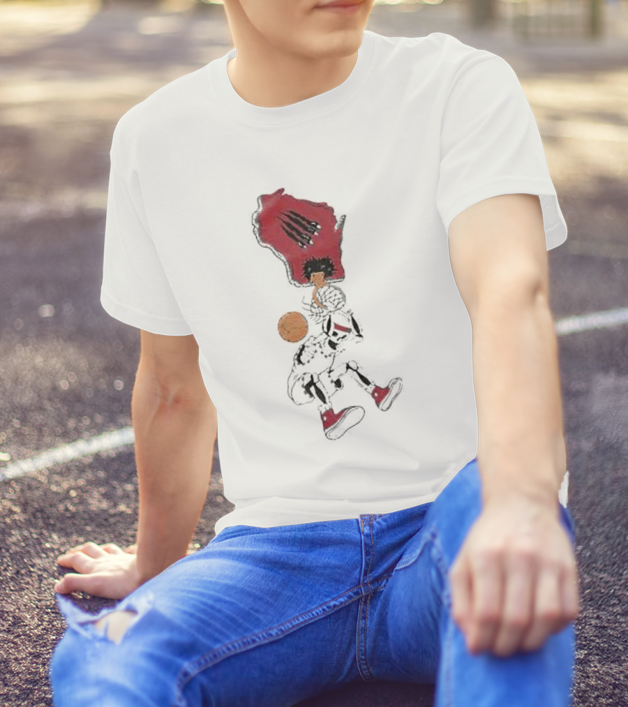W Skeleton Dunk Basketball Barstool Summer Slam Dunk Essentials T-Shirt