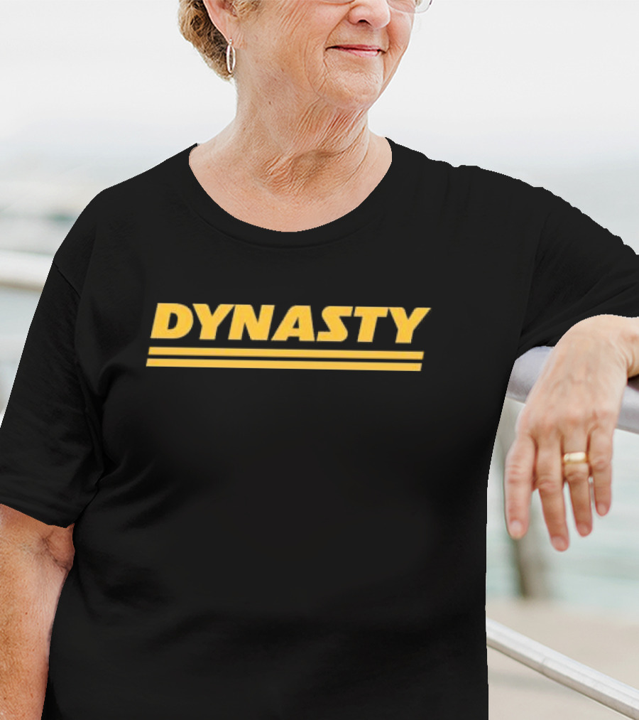 Dynasty Kansas City Parody Text In Yellow With Double Lines T-Shirt