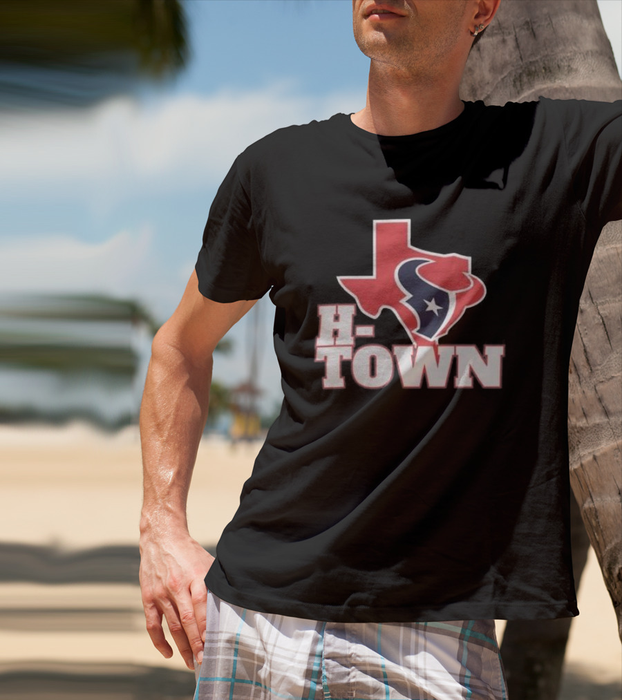 H-Town Texas Silhouette Houston Texans Star T-Shirt