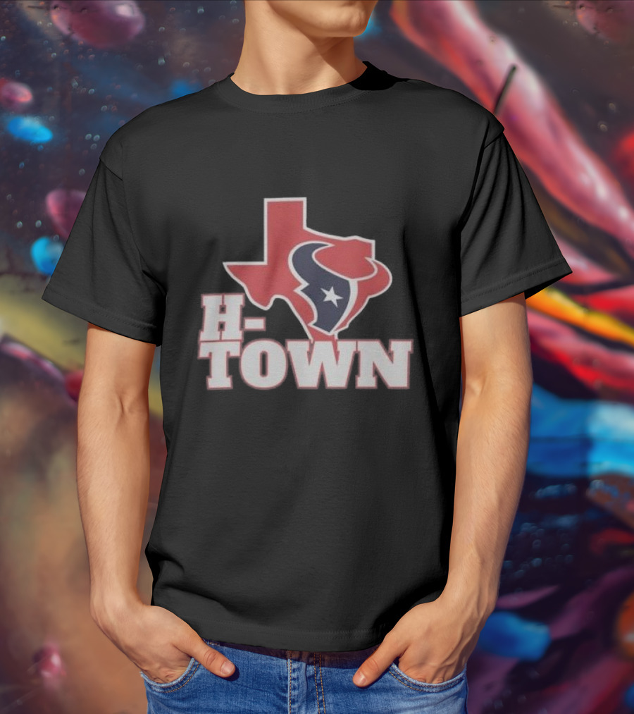 H-Town Texas Silhouette Houston Texans Star T-Shirt