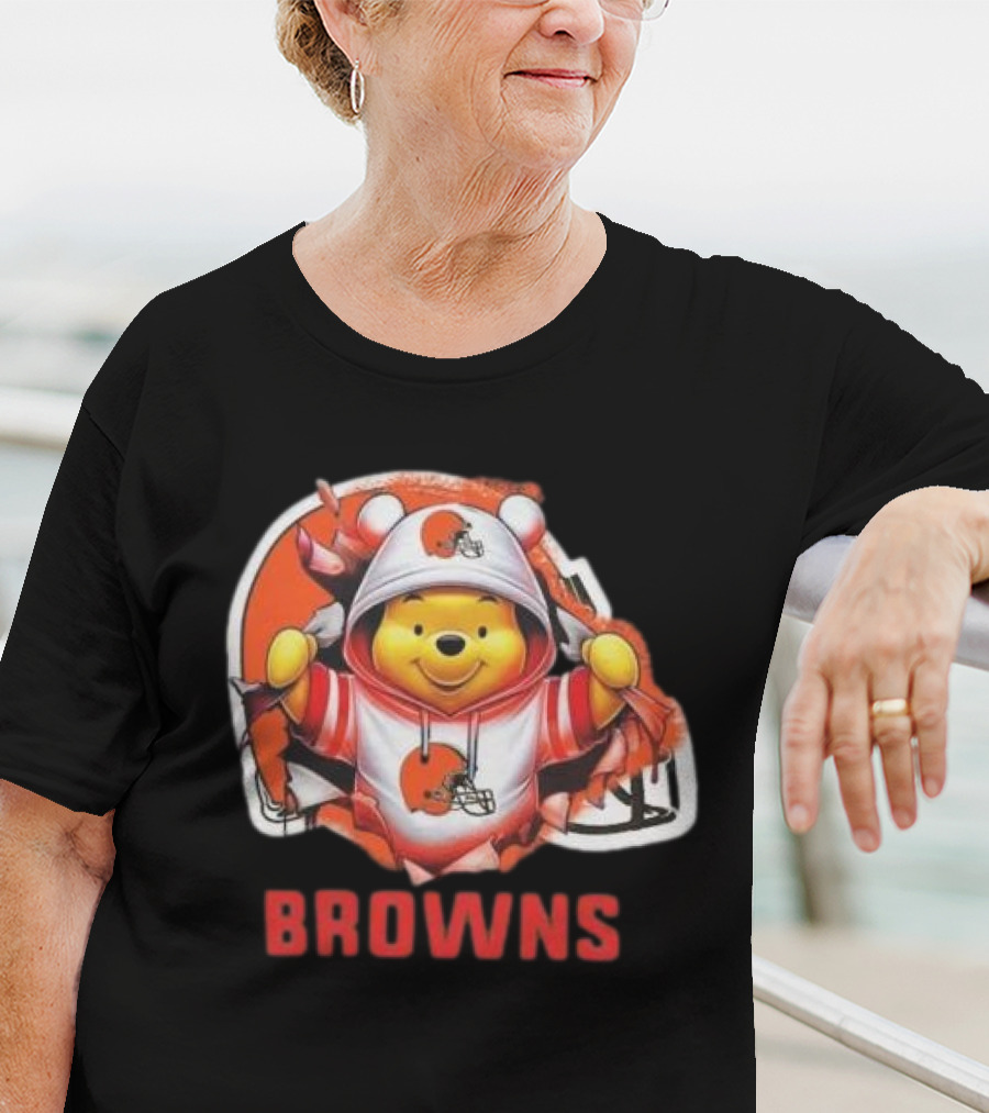 Pooh Cleveland Browns Football Team T-Shirt