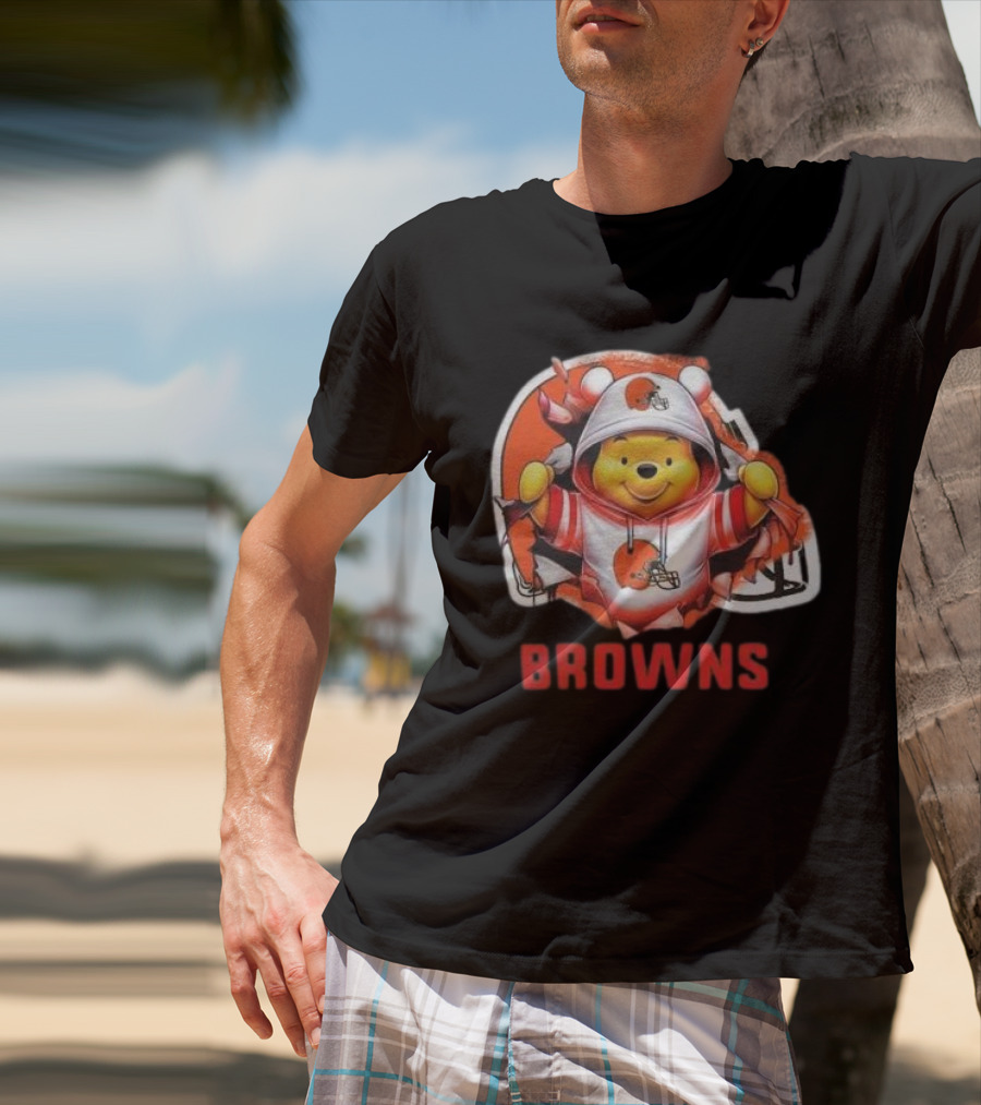 Pooh Cleveland Browns Football Team T-Shirt