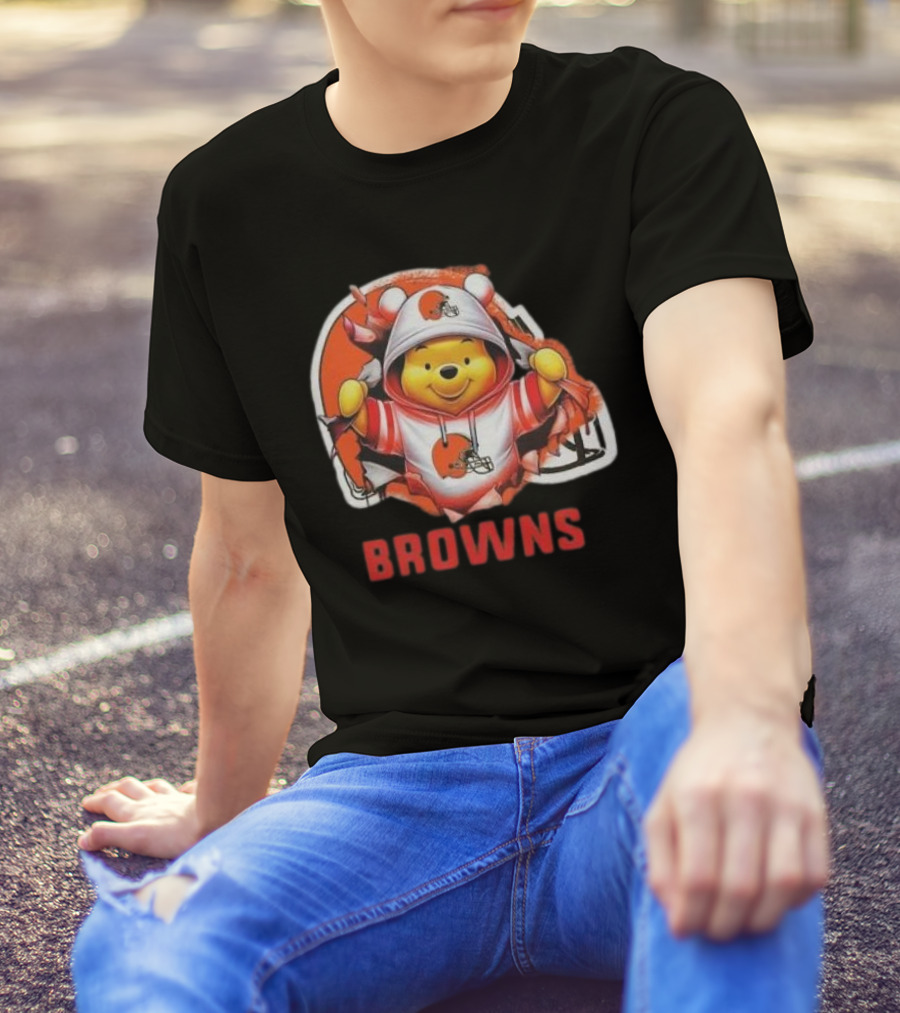 Pooh Cleveland Browns Football Team T-Shirt
