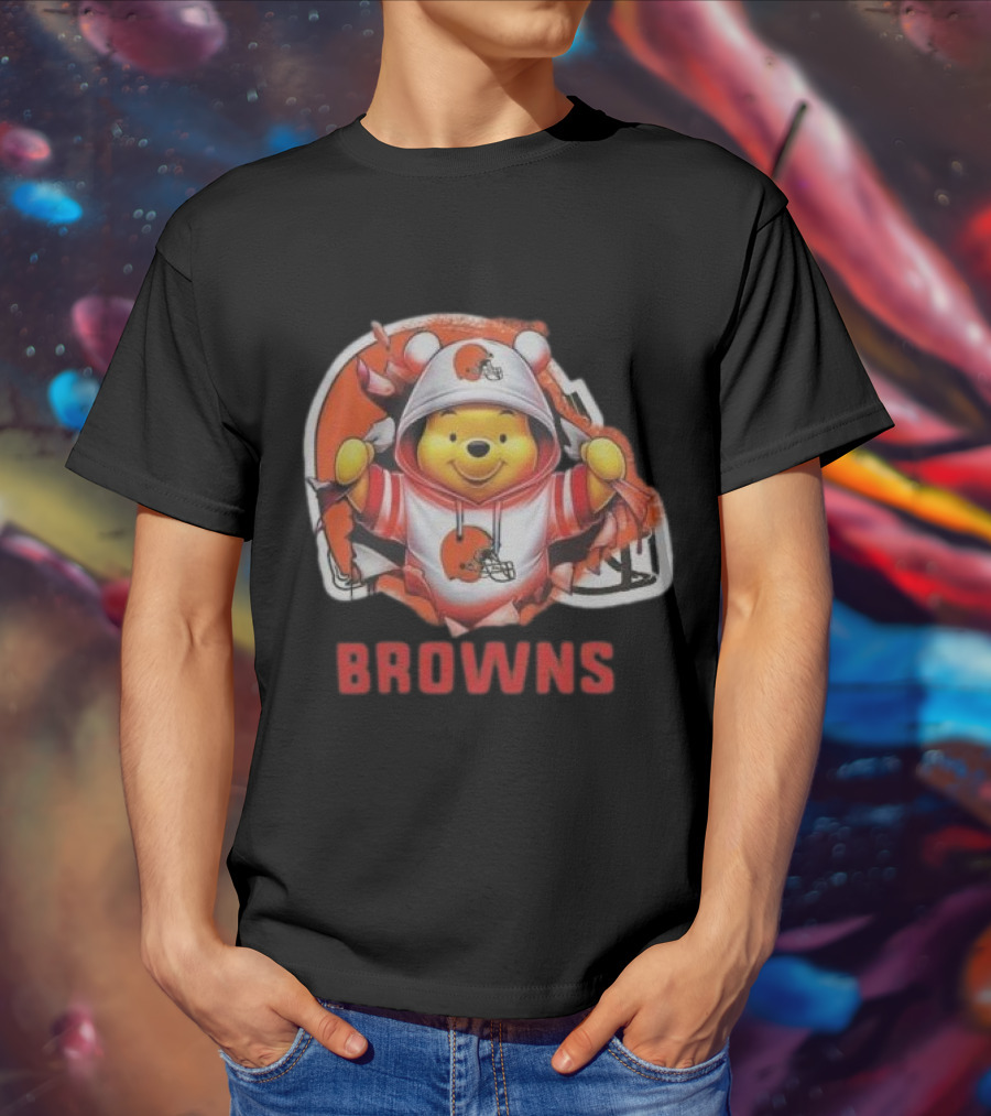 Pooh Cleveland Browns Football Team T-Shirt