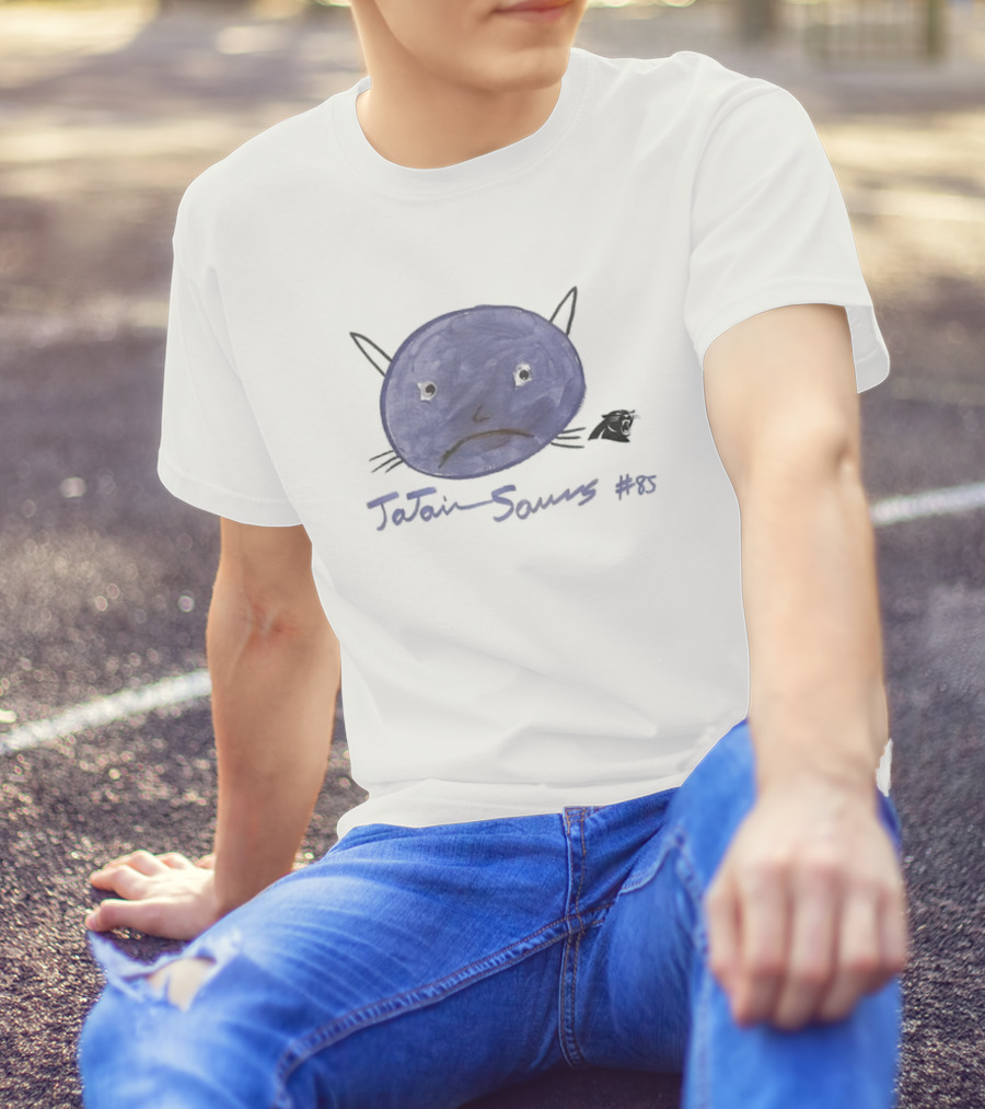 Ja'Tavion Sanders Carolina Panthers #85 Rookie Paint Tri-Blend T-Shirt