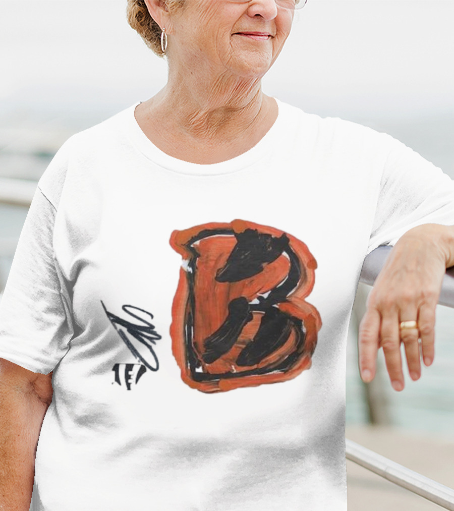 Jermaine Burton Cincinnati Bengals Paint Tri-Blend B T-Shirt