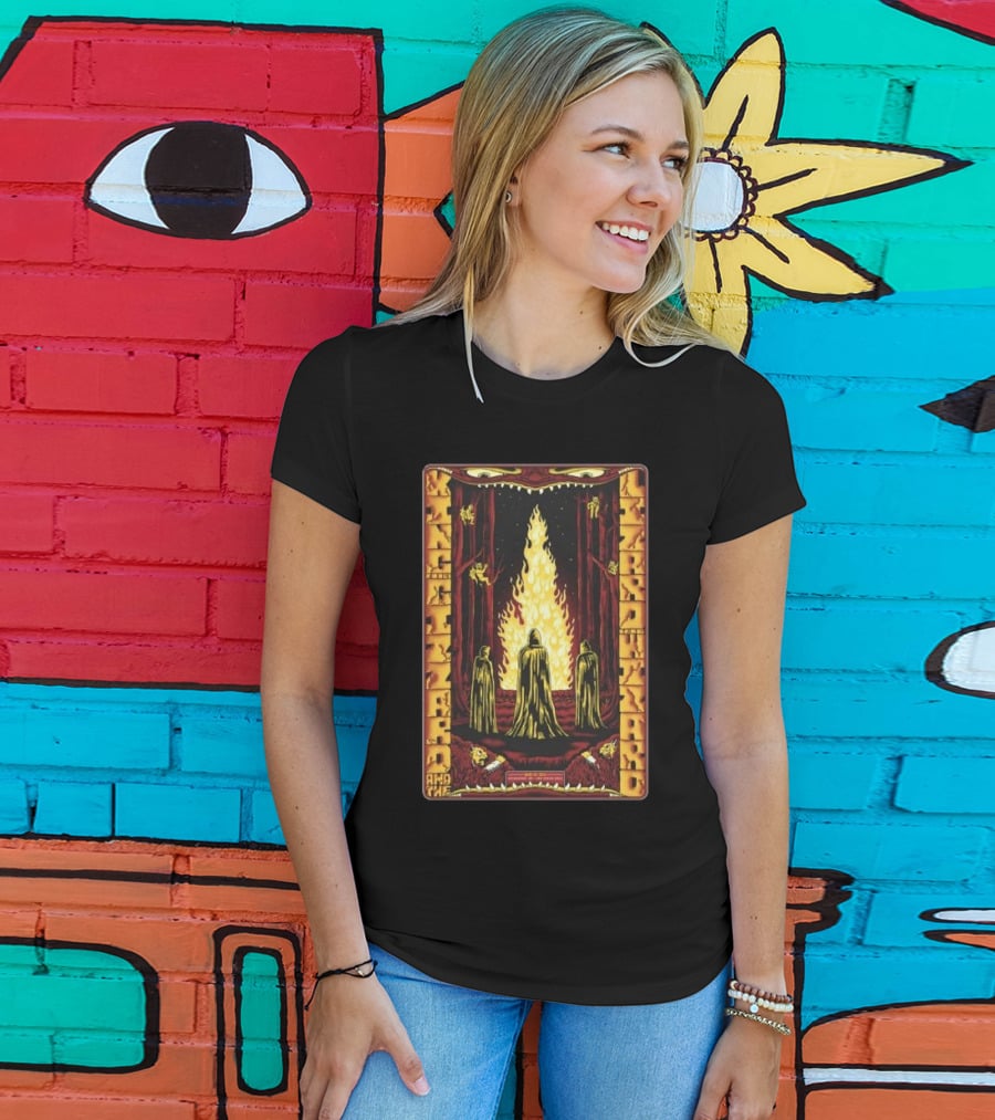 King Gizzard And The Lizard Wizard Cloaked Figures Fire May 27 T-Shirt
