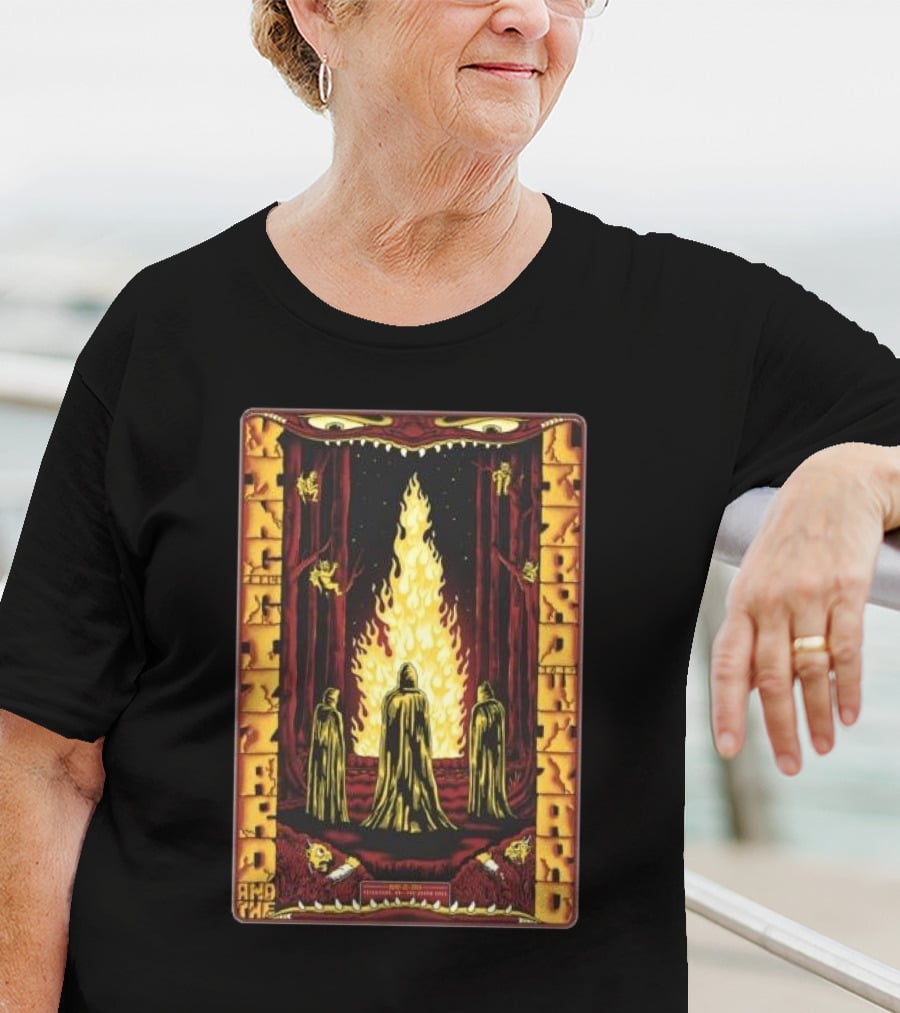 King Gizzard And The Lizard Wizard Cloaked Figures Fire May 27 T-Shirt