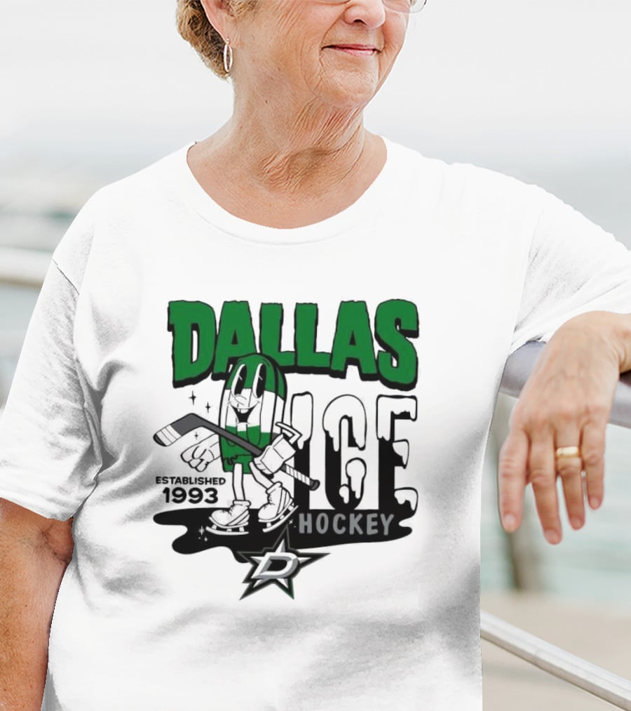 Dallas Stars Ice Hockey Established 1993 Youth Mitchell And Ness T-Shirt