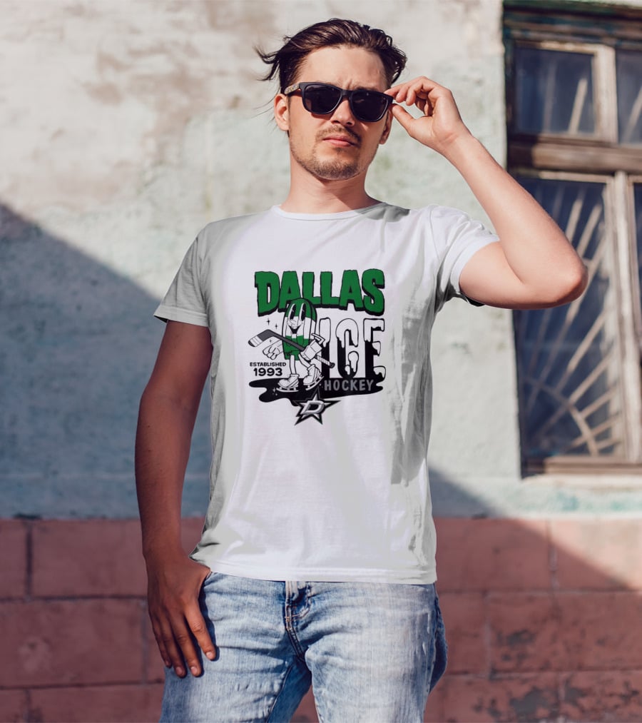 Dallas Stars Ice Hockey Established 1993 Youth Mitchell And Ness T-Shirt