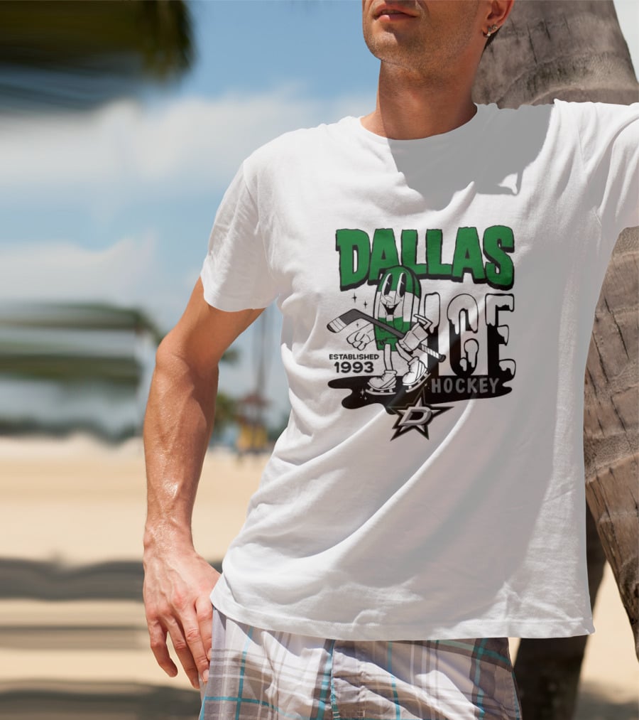 Dallas Stars Ice Hockey Established 1993 Youth Mitchell And Ness T-Shirt