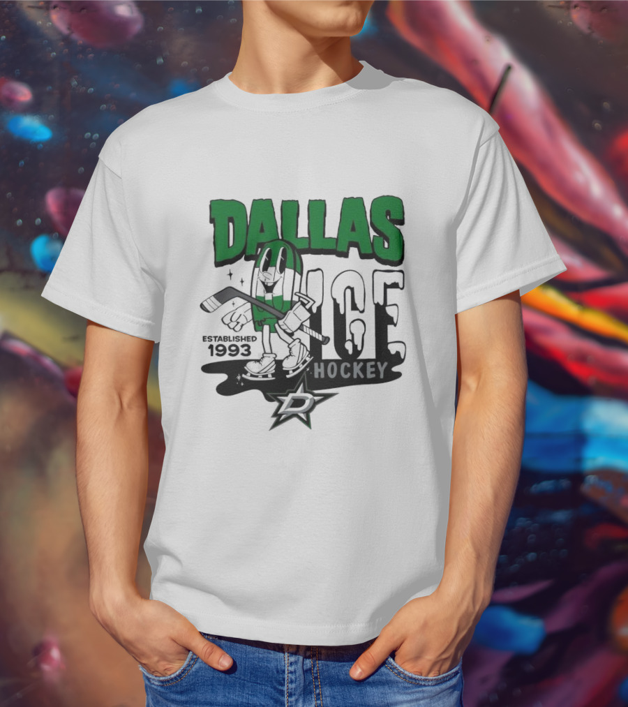 Dallas Stars Ice Hockey Established 1993 Youth Mitchell And Ness T-Shirt