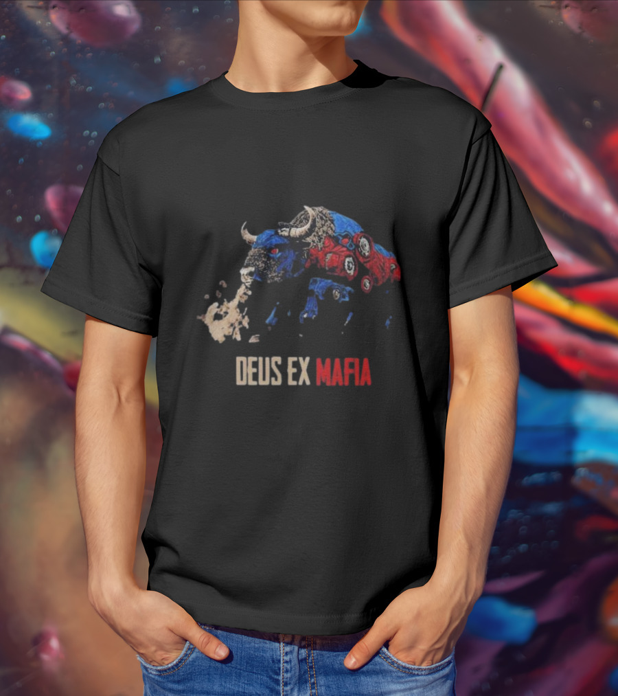 Buffalo Bills Deus Ex Mafia Charging Buffalo T-Shirt