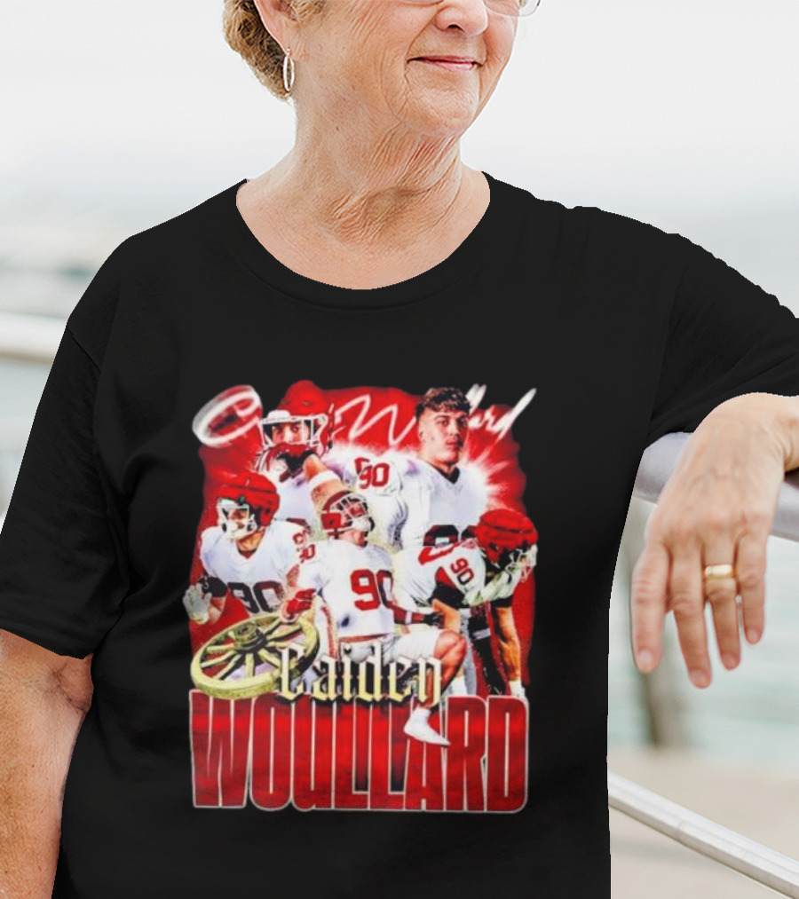 Caiden Wouillard 90 Football Action Collage T-Shirt