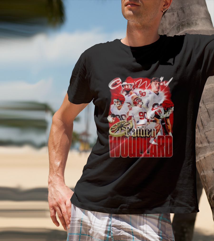 Caiden Wouillard 90 Football Action Collage T-Shirt