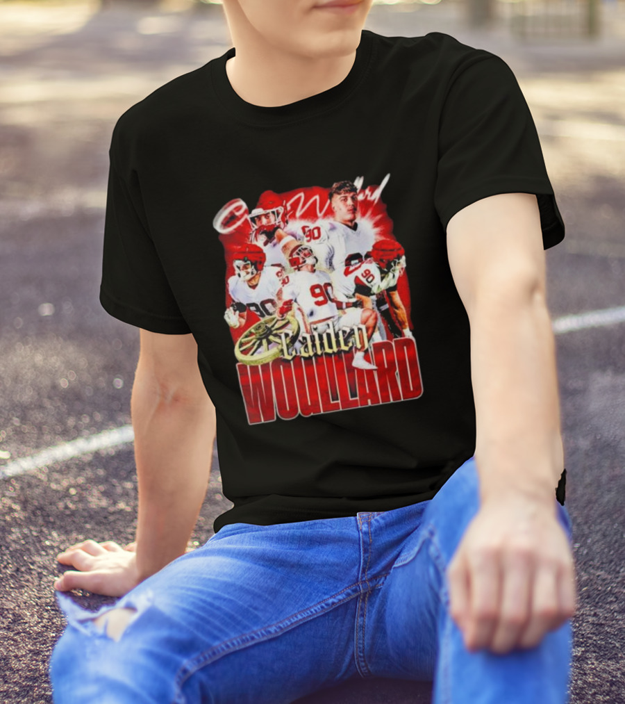 Caiden Wouillard 90 Football Action Collage T-Shirt