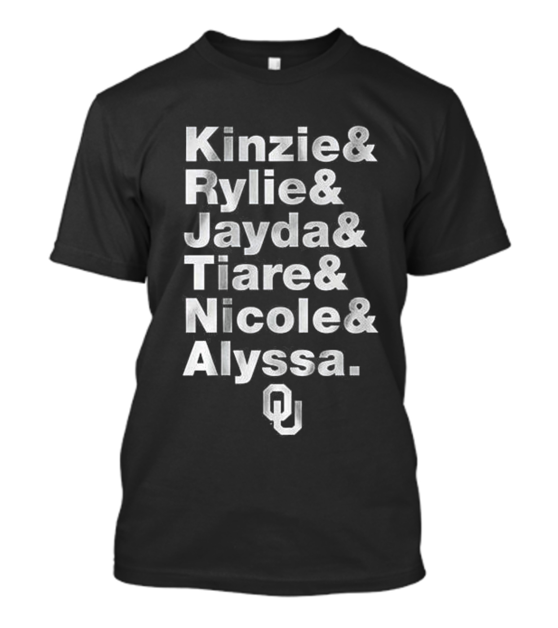 OU Oklahoma Sooners Softball Kinzie Rylie Jayda Tiare Nicole Alyssa Senior Class T-Shirt