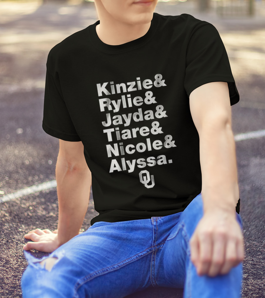 OU Oklahoma Sooners Softball Kinzie Rylie Jayda Tiare Nicole Alyssa Senior Class T-Shirt