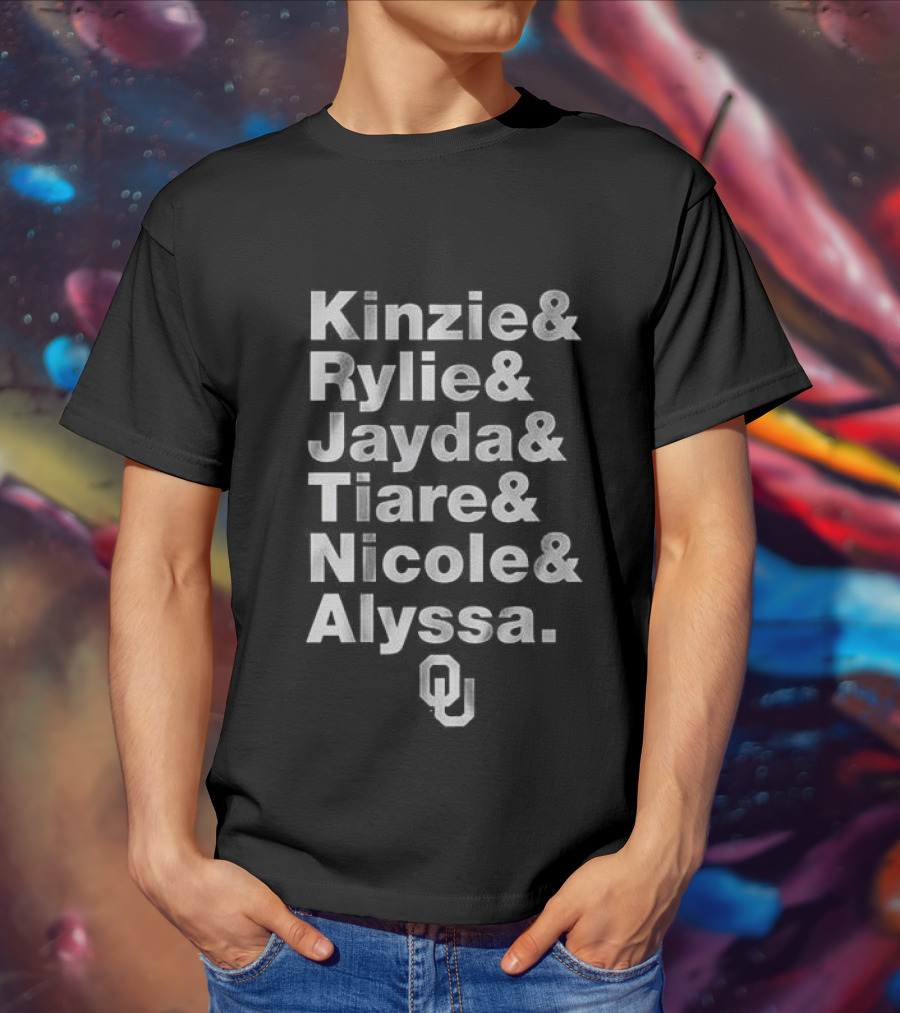 OU Oklahoma Sooners Softball Kinzie Rylie Jayda Tiare Nicole Alyssa Senior Class T-Shirt