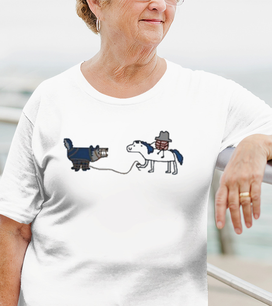 Paint Mavs Rope Tie Up Wolves Cowboy Horse Hat T-Shirt